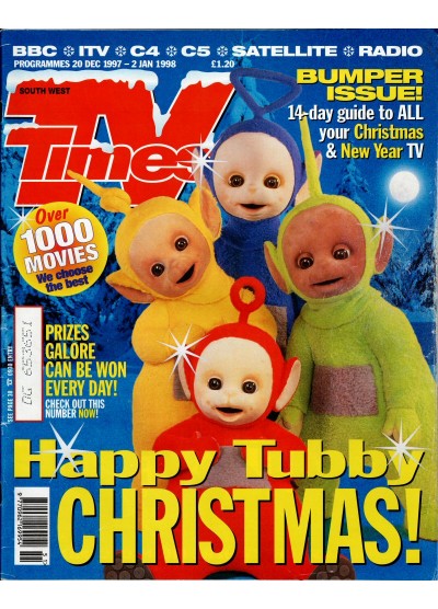 TV Times Magazine 20th December 1997 Teletubbies Cover