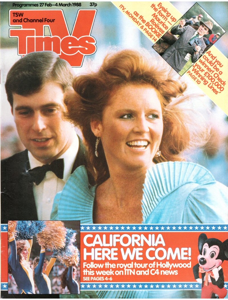 TV Times Magazine 27th February 1988 Sarah Ferguson TV Times Magazine 27th February 1988 Sarah Ferguson