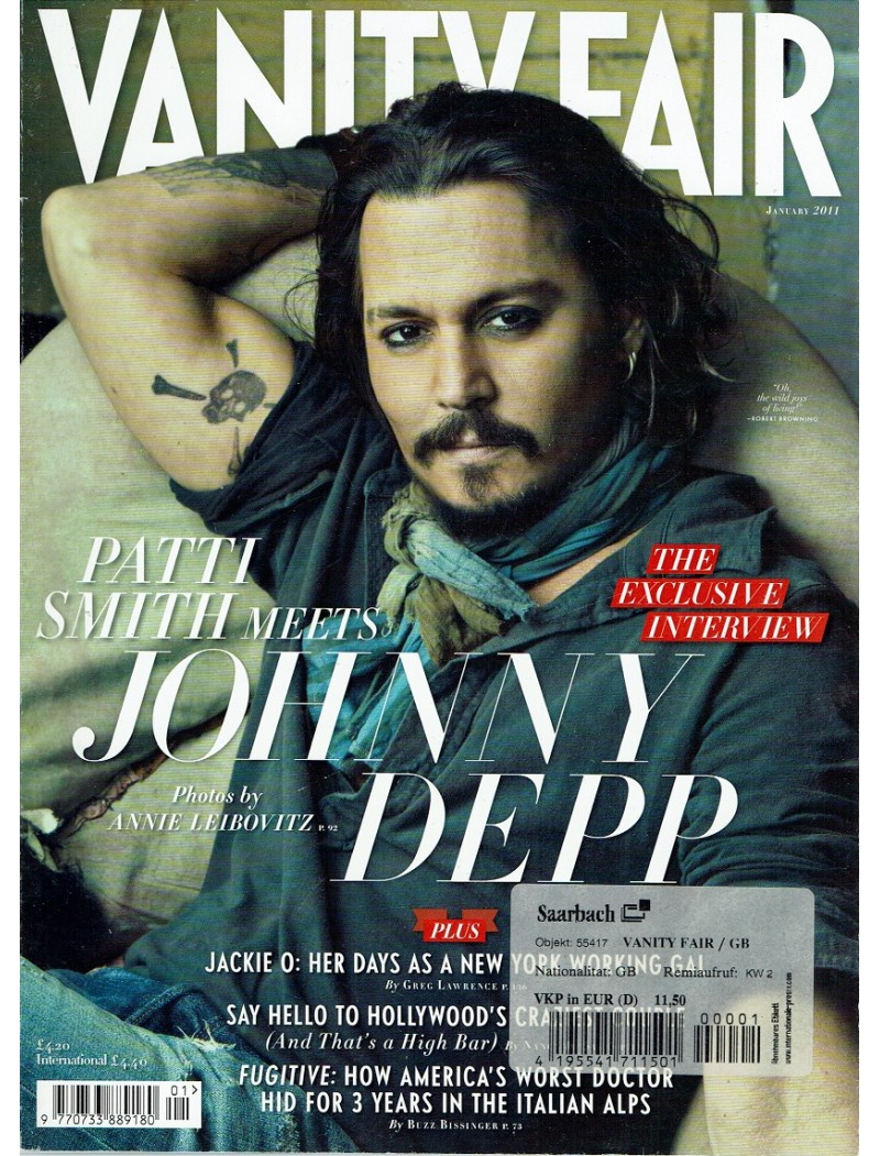 Vanity Fair Magazine 2011 01/11 January Johnny Depp