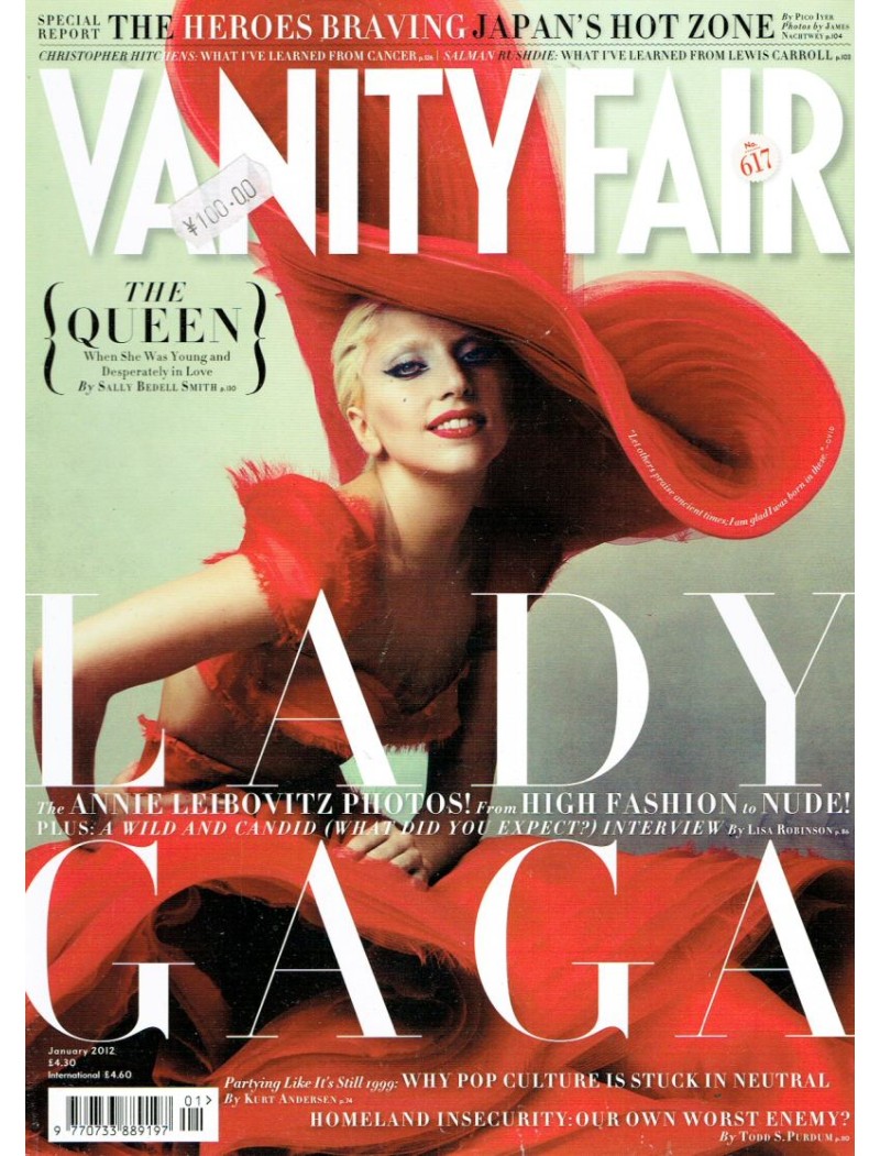 Vanity Fair Magazine 2012 01/12 January Lady Gaga