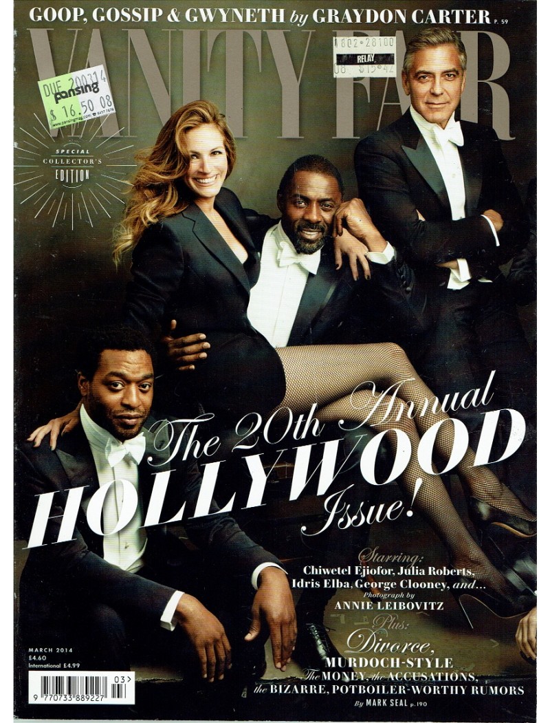 Vanity Fair Magazine 2014 03/14 Julia Roberts