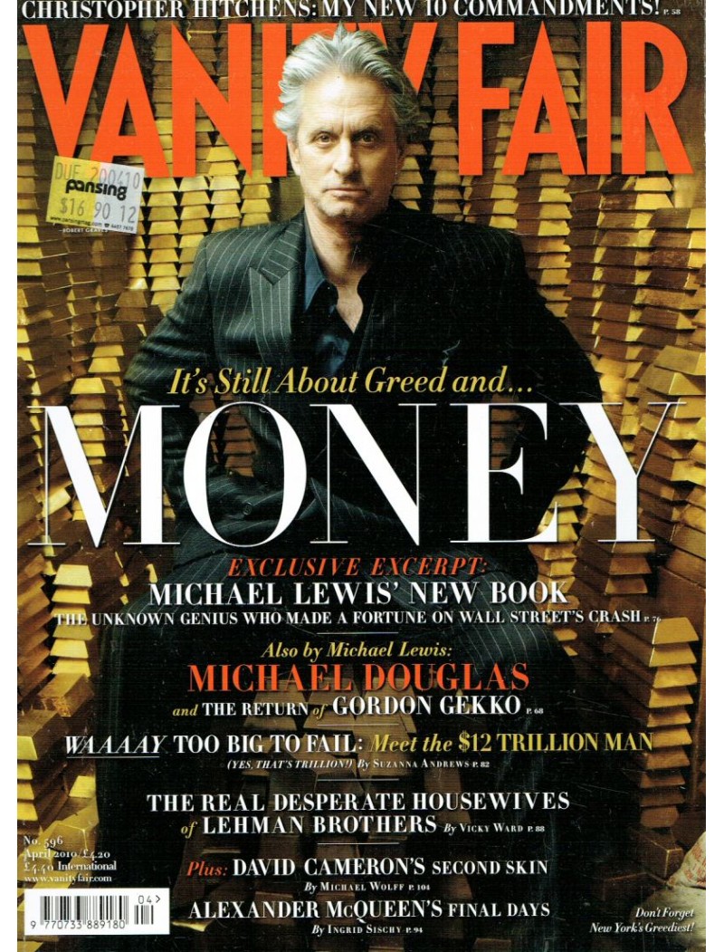Vanity Fair Magazine April 2010 Michael Douglas Vanity Fair Magazine April 2010 Michael Douglas