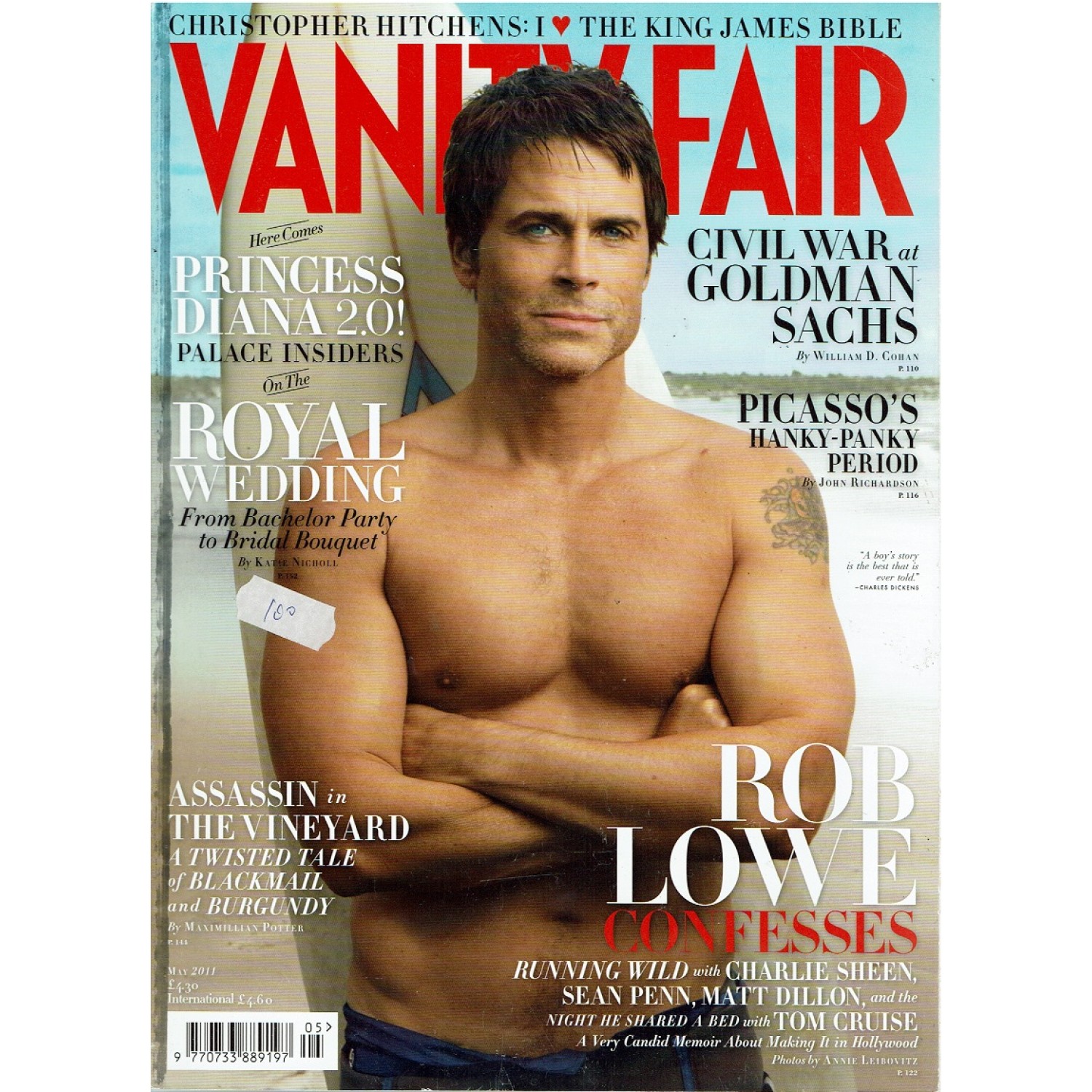 Vanity Fair Magazine May 2011 Rob Lowe Judy Garland Playboy Kate Middleton