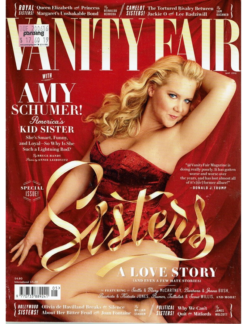 Vanity Fair Magazine May 2016 Amy Schumer