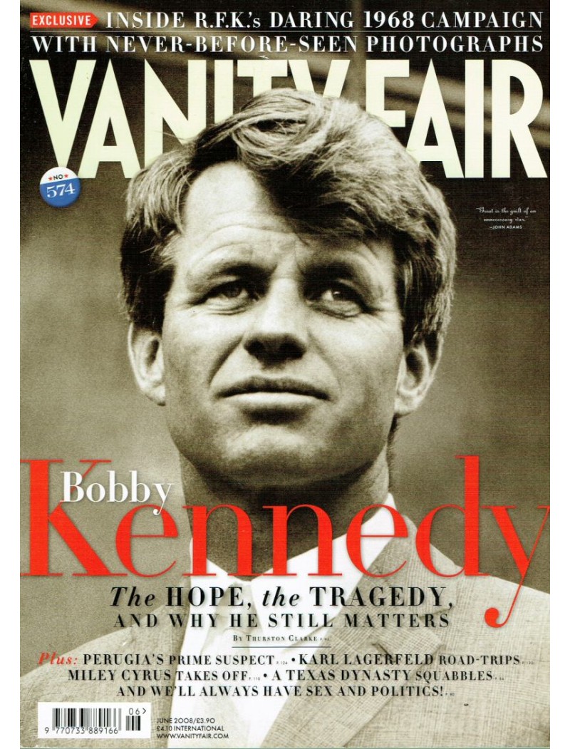 Vanity Fair Magazine June 2008 Bobby Kennedy Vanity Fair Magazine June 2008 Bobby Kennedy