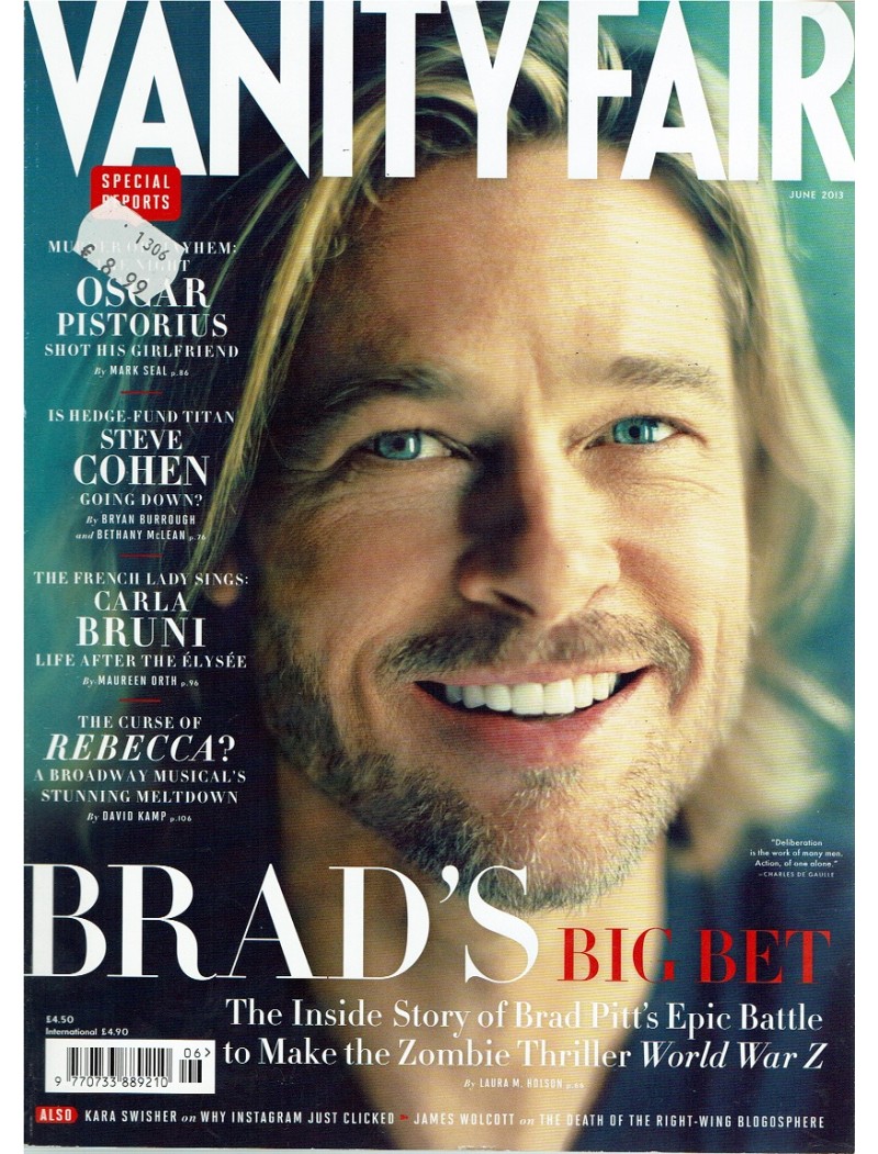 Vanity Fair Magazine 2013 06/13 Brad Pitt