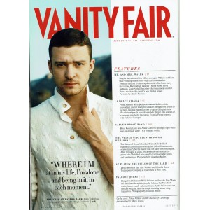 Vanity Fair Magazine July 2011 Prince William & Kate Middleton Justin Timberlake