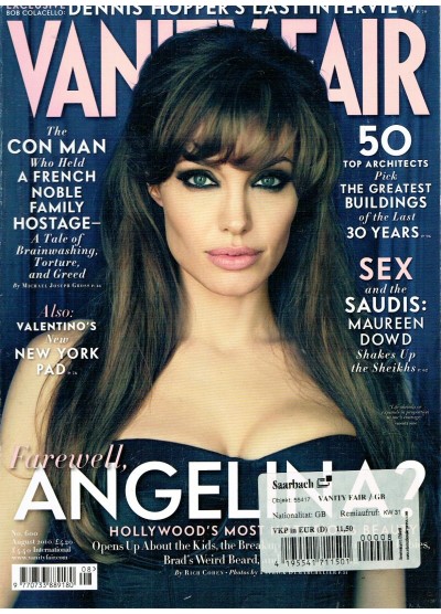 Vanity Fair Magazine 2010 08/10 August Angelina Jolie