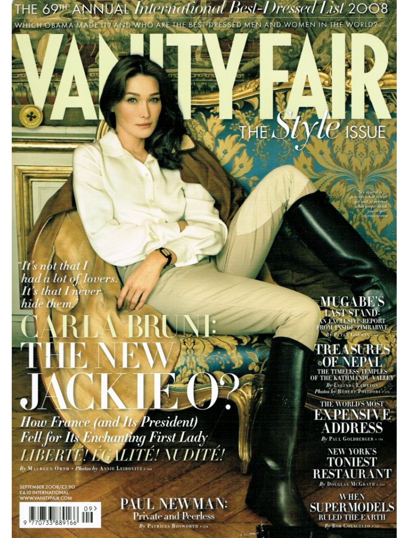 Vanity Fair Magazine 2008 09/08 September Carla Bruni