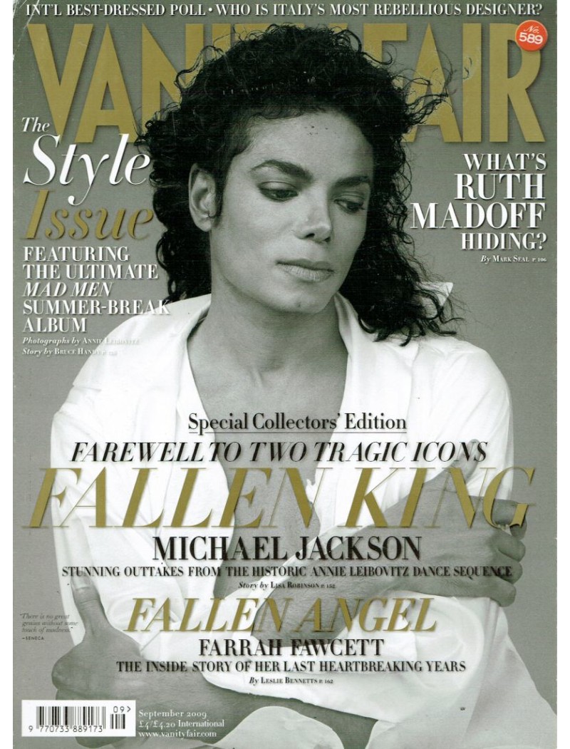 Vanity Fair Magazine 2009 09/09 September Michael Jackson
