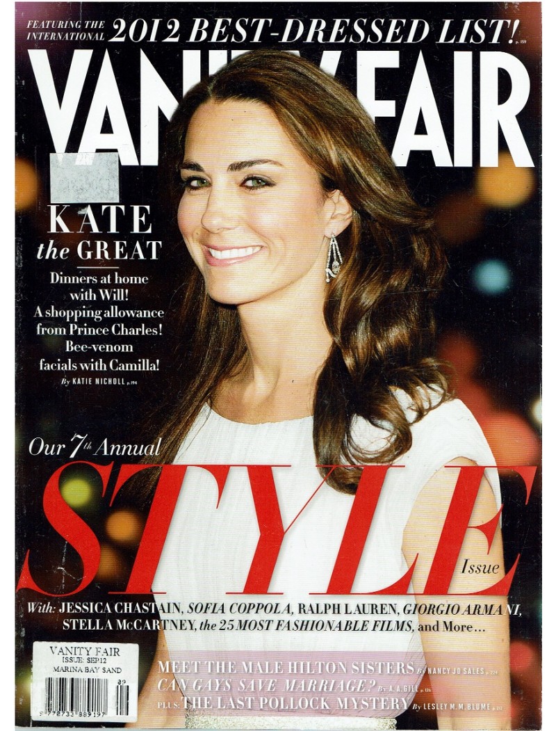 Vanity Fair Magazine September 2012 Kate Middleton