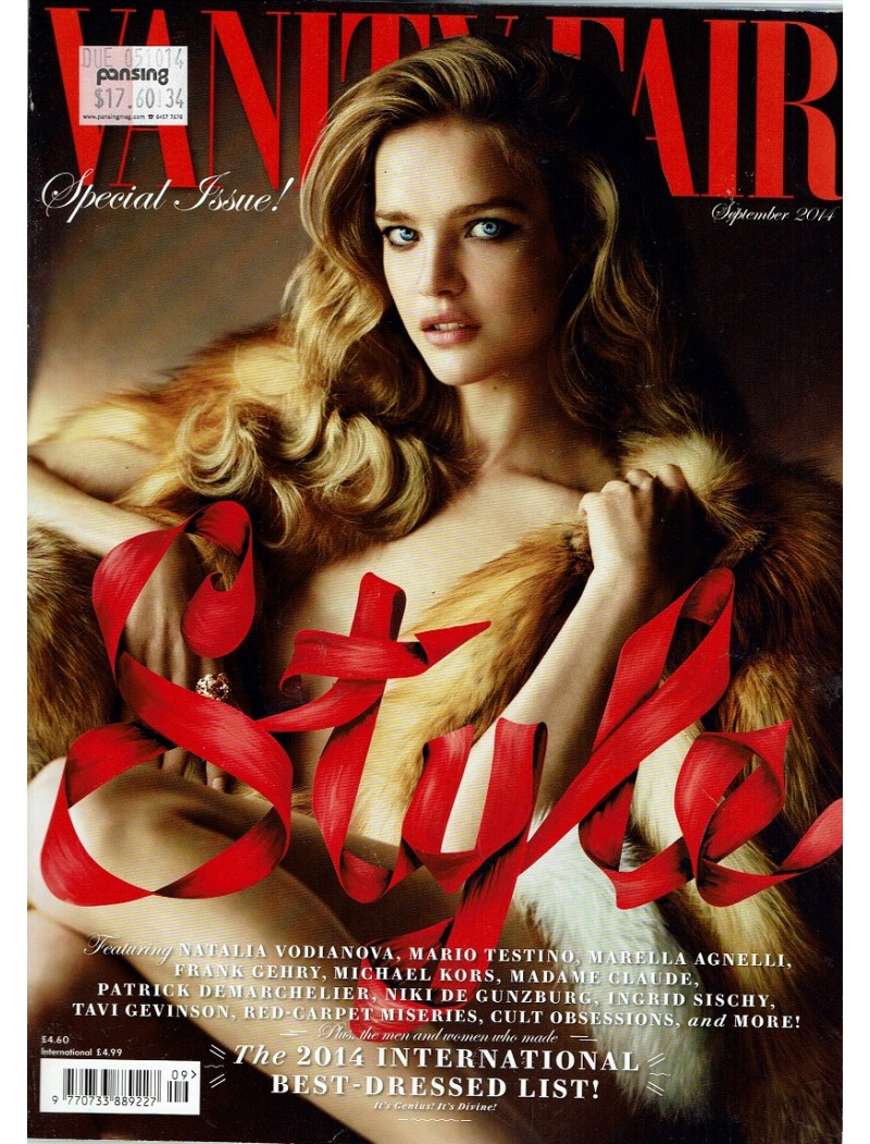 Vanity Fair Magazine September 2014 Natalia Vodianova