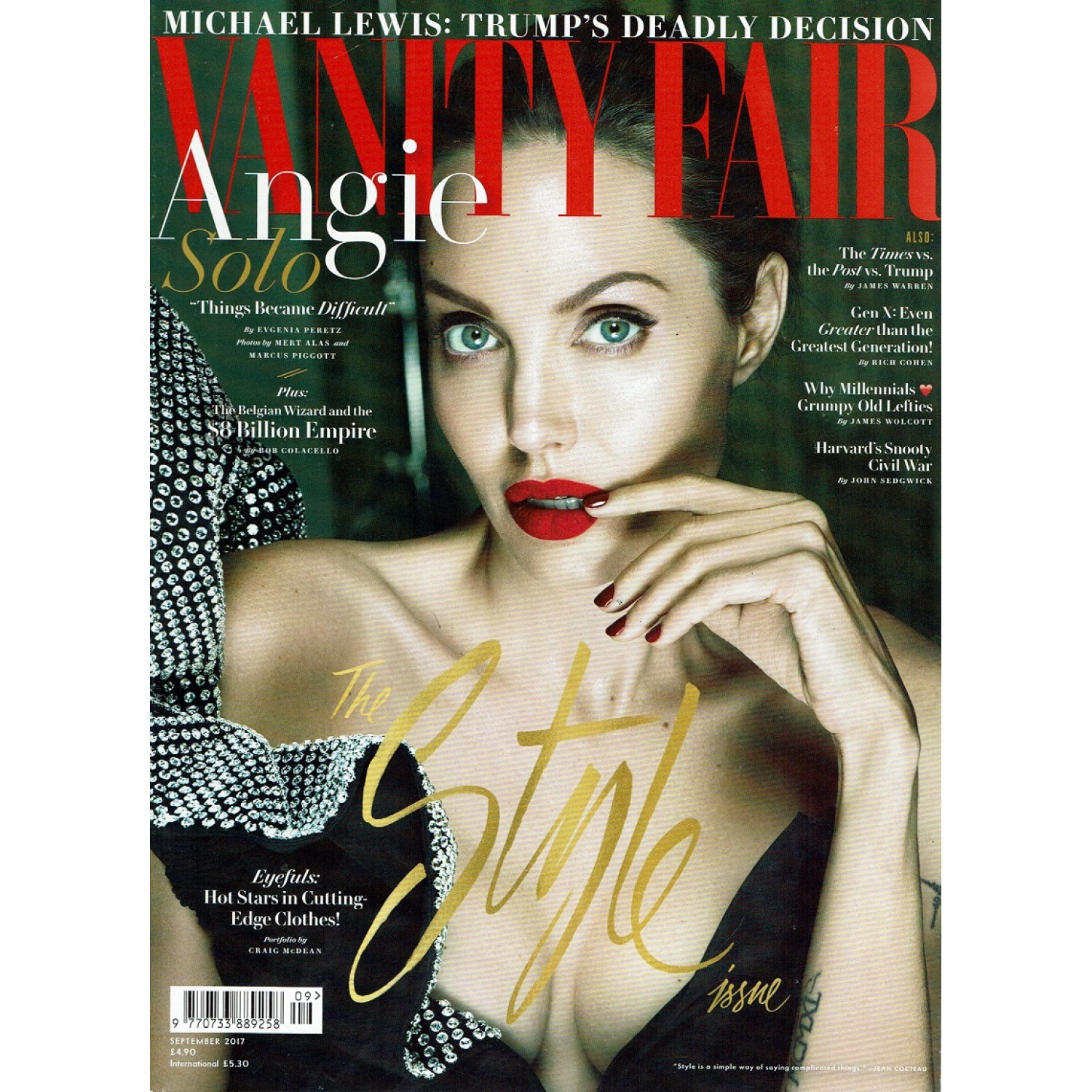Vanity Fair Magazine September 2017 Angelina Jolie