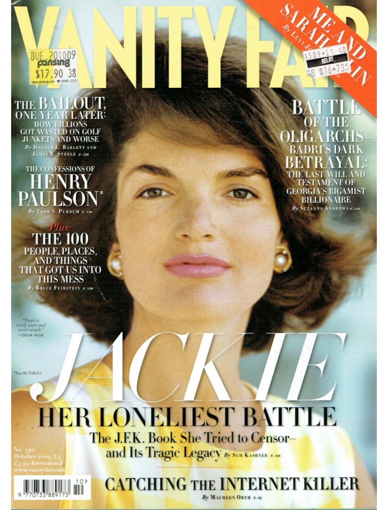 Vanity Fair Magazine October 2009 Jackie Kennedy Vanity Fair Magazine October 2009 Jackie Kennedy