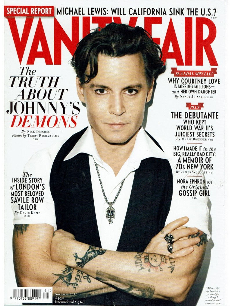 Vanity Fair Magazine 2011 11/11 November Johnny Depp