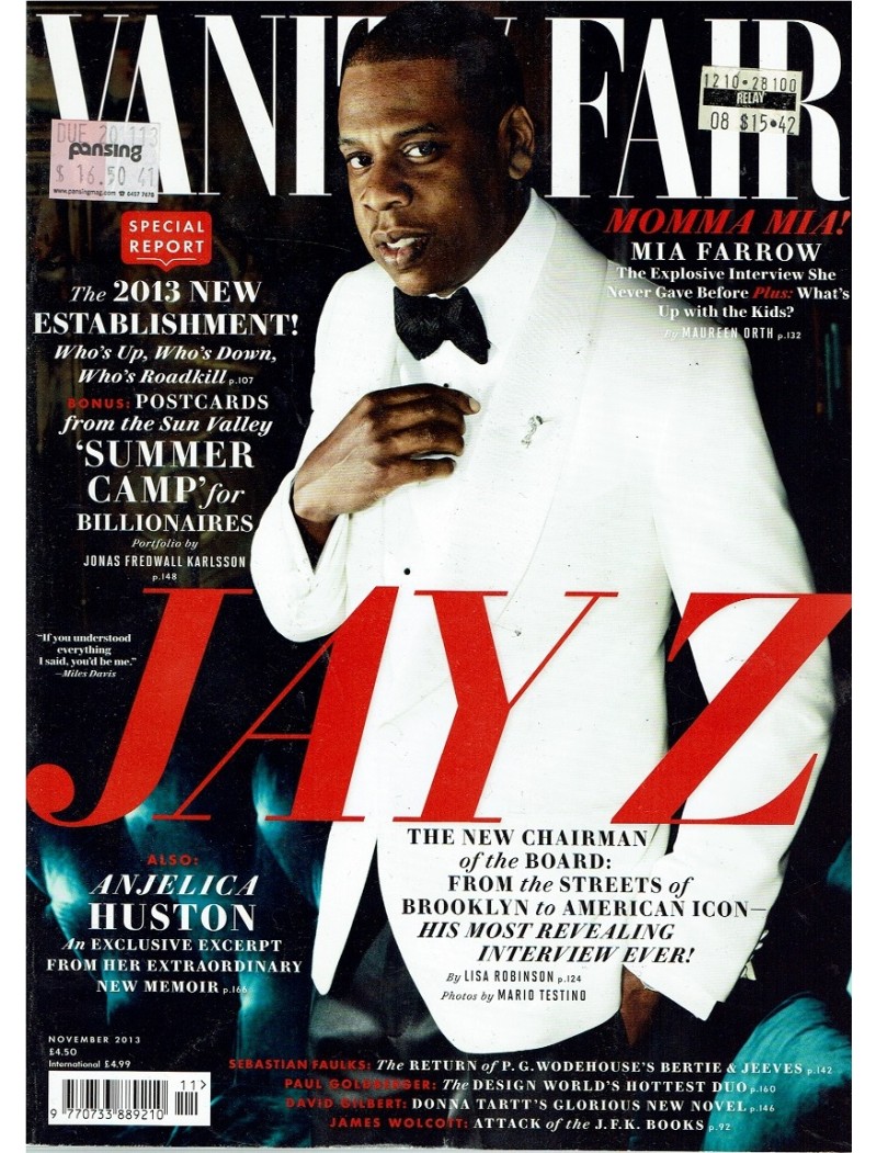 Vanity Fair Magazine November 2013 Jay Z