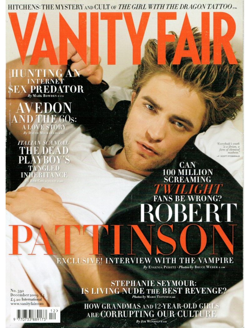 Vanity Fair Magazine 2009 12/09 December Robert Pattinson