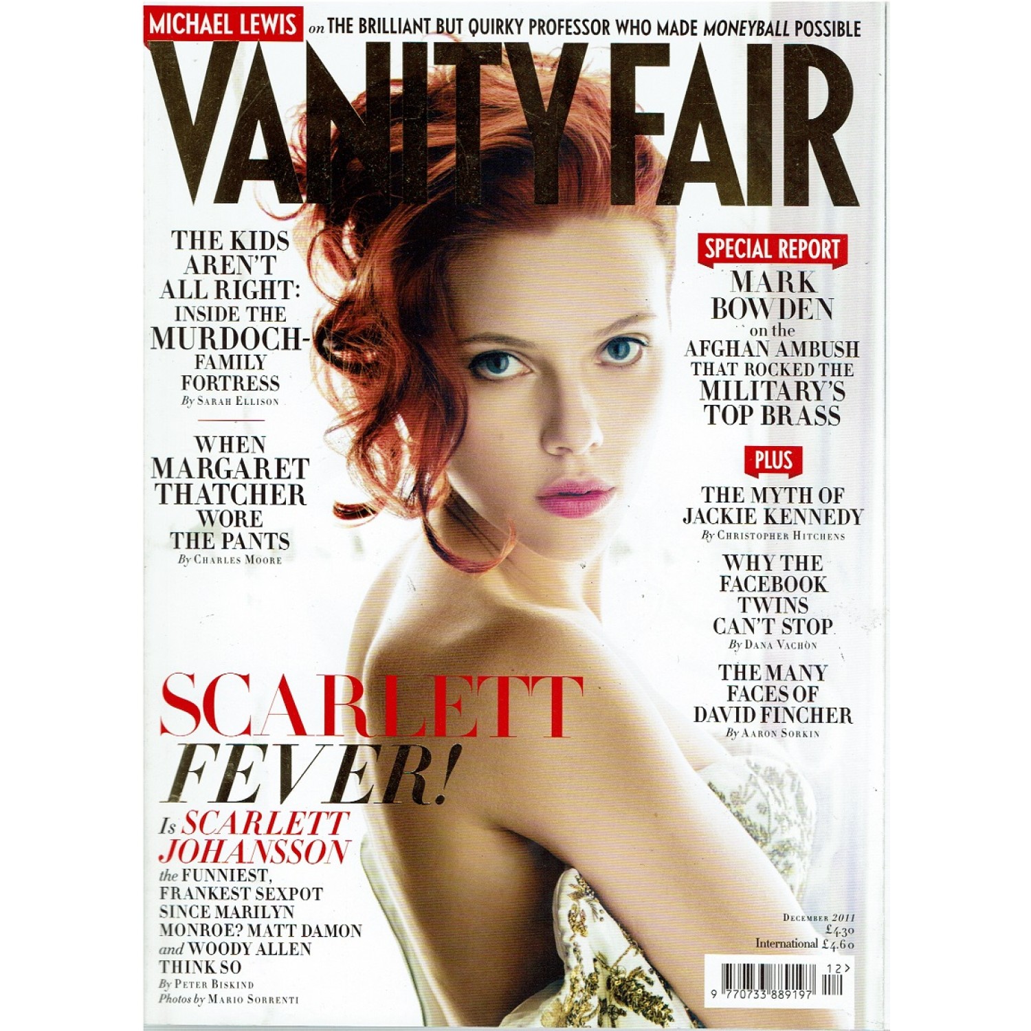 Vanity Fair Magazine December 2011 Scarlett Johansson