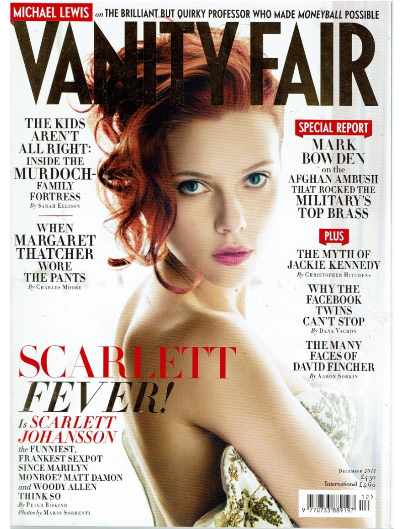 Vanity Fair Magazine December 2011 Scarlett Johansson