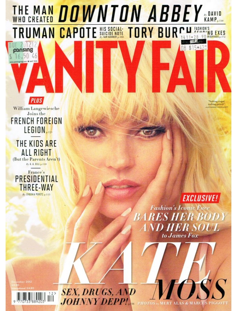 Vanity Fair Magazine 2012 12/12 December Kate Moss