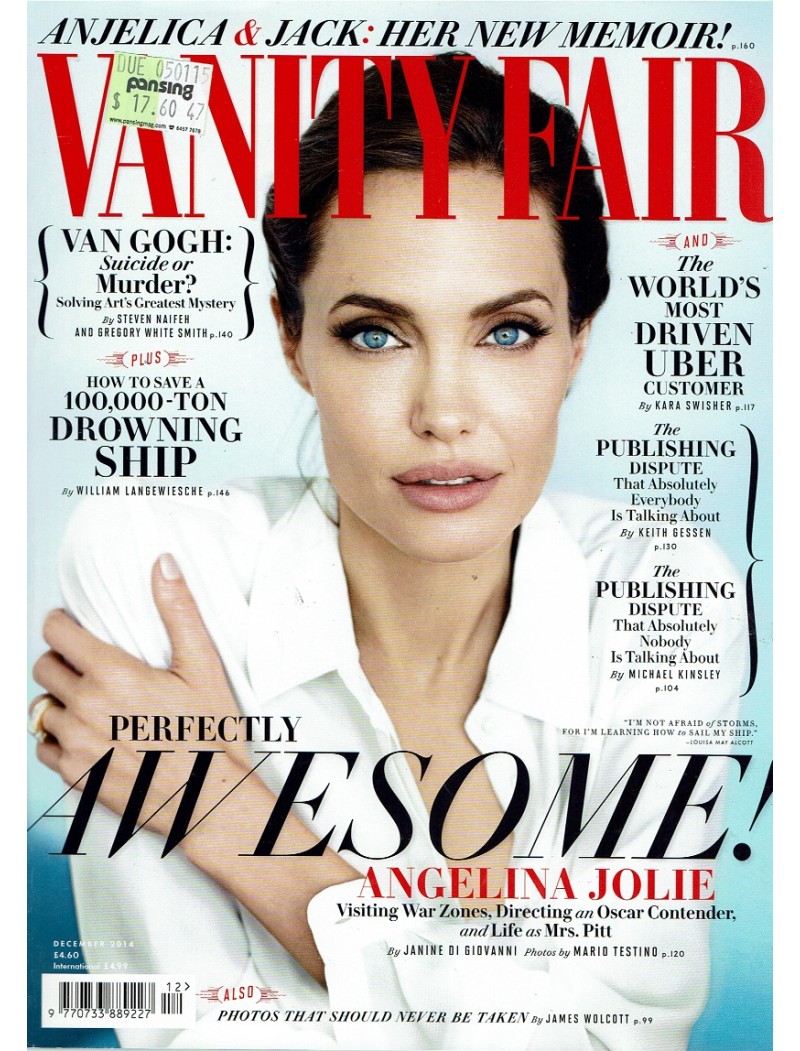 Vanity Fair Magazine December 2014 Angelina Jolie