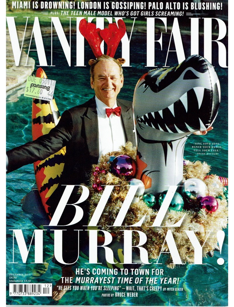 Vanity Fair Magazine December 2015 Bill Murray