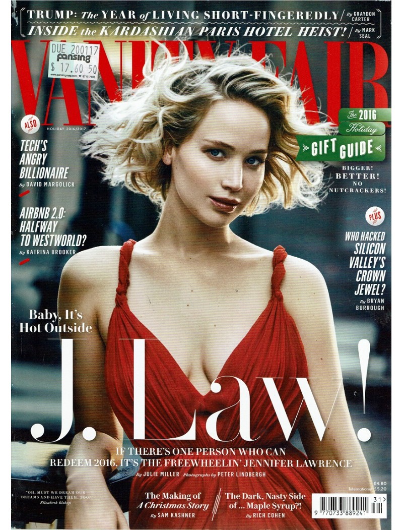 Vanity Fair Magazine 2016/2017 Jennifer Lawrence