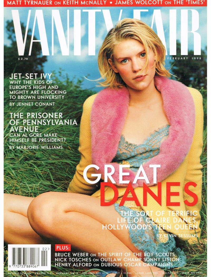 Vanity Fair Magazine February 1998 Claire Danes