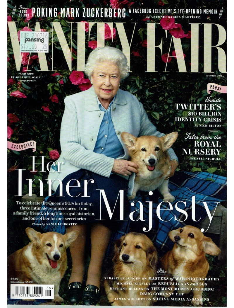Vanity Fair Magazine Summer 2016 The Queen