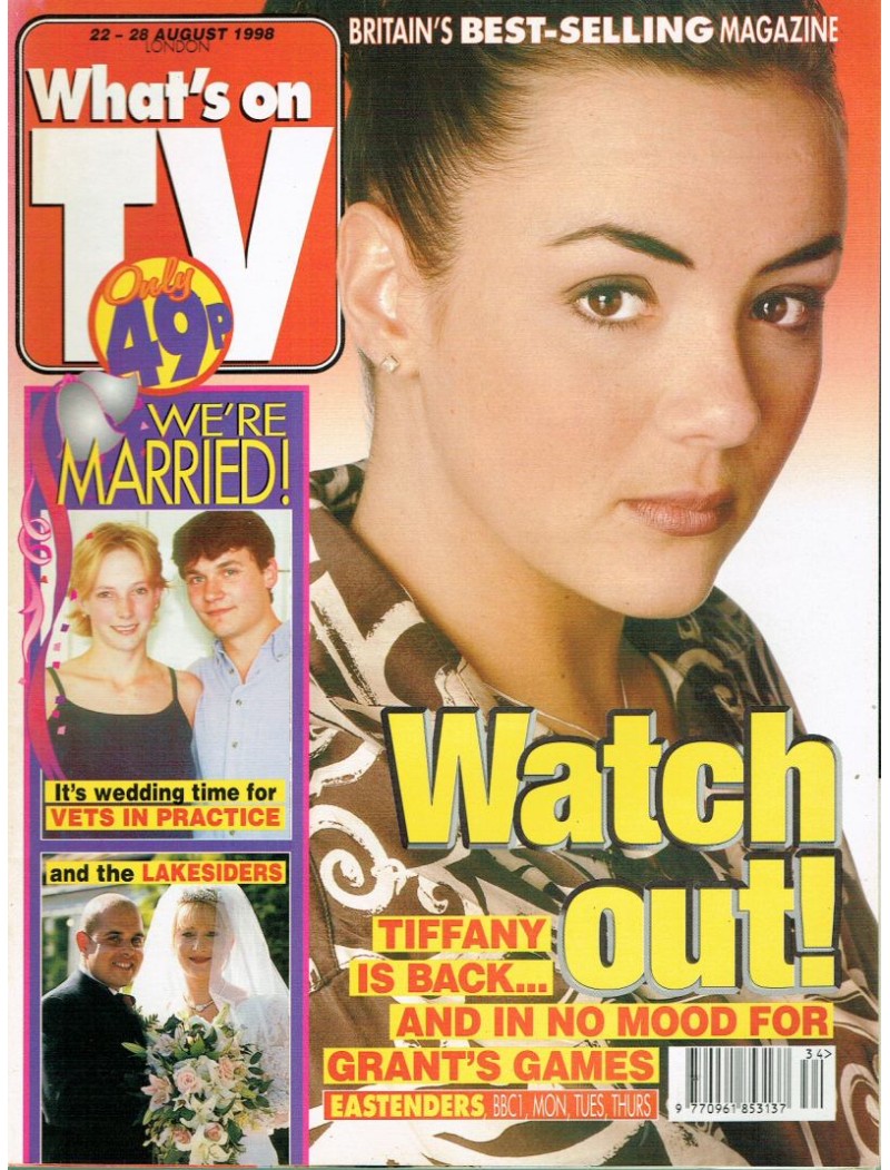 Whats on tv magazine 22nd august 1998